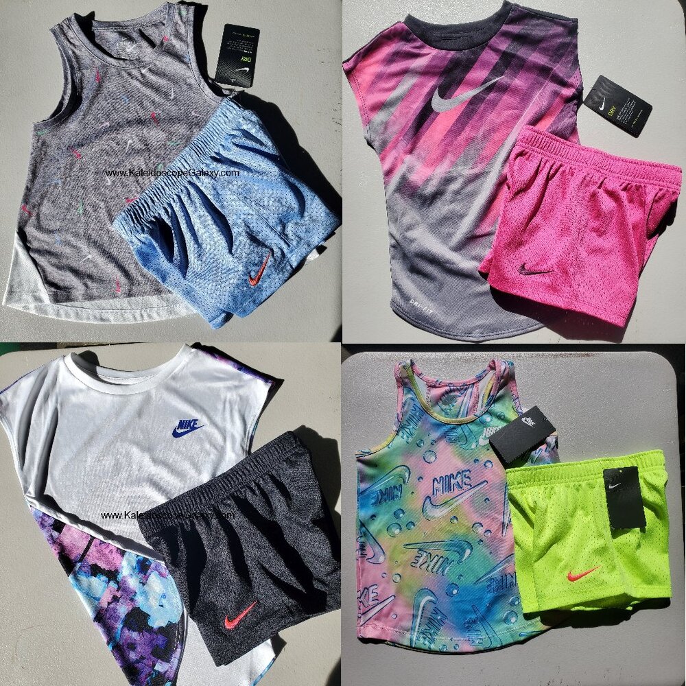 Nike Girls Size 6 Mesh Shorts & Short sleeve Tops Tank Tops Summer Spring